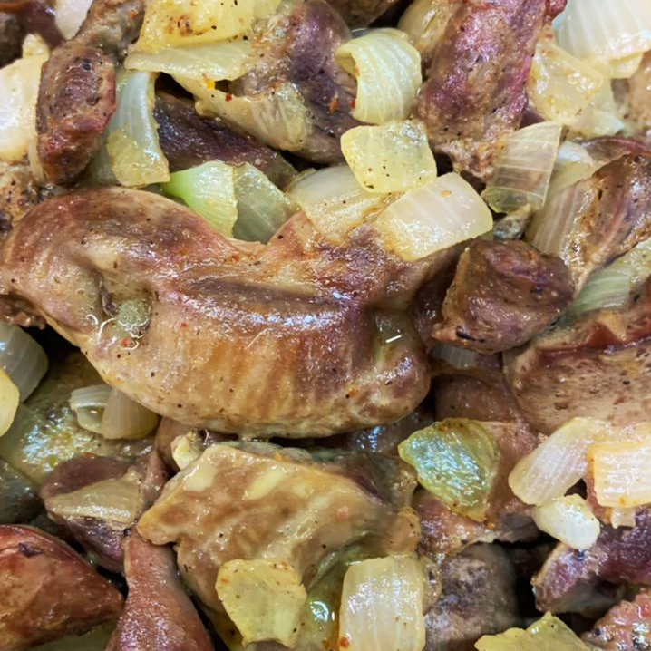 Потроха куриные жареные вес