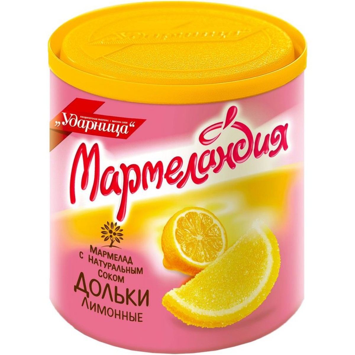 МАРМЕЛАНДИЯ Лимон/Дольки банка 250г 1*12 Ударница