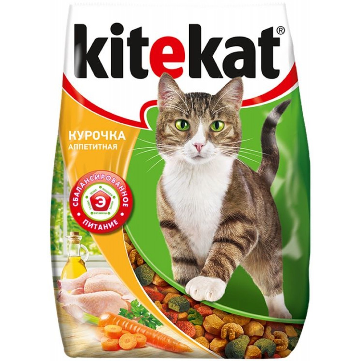Корм кошачий сухой KiteKat Курочка аппетитная 350 гр м/у