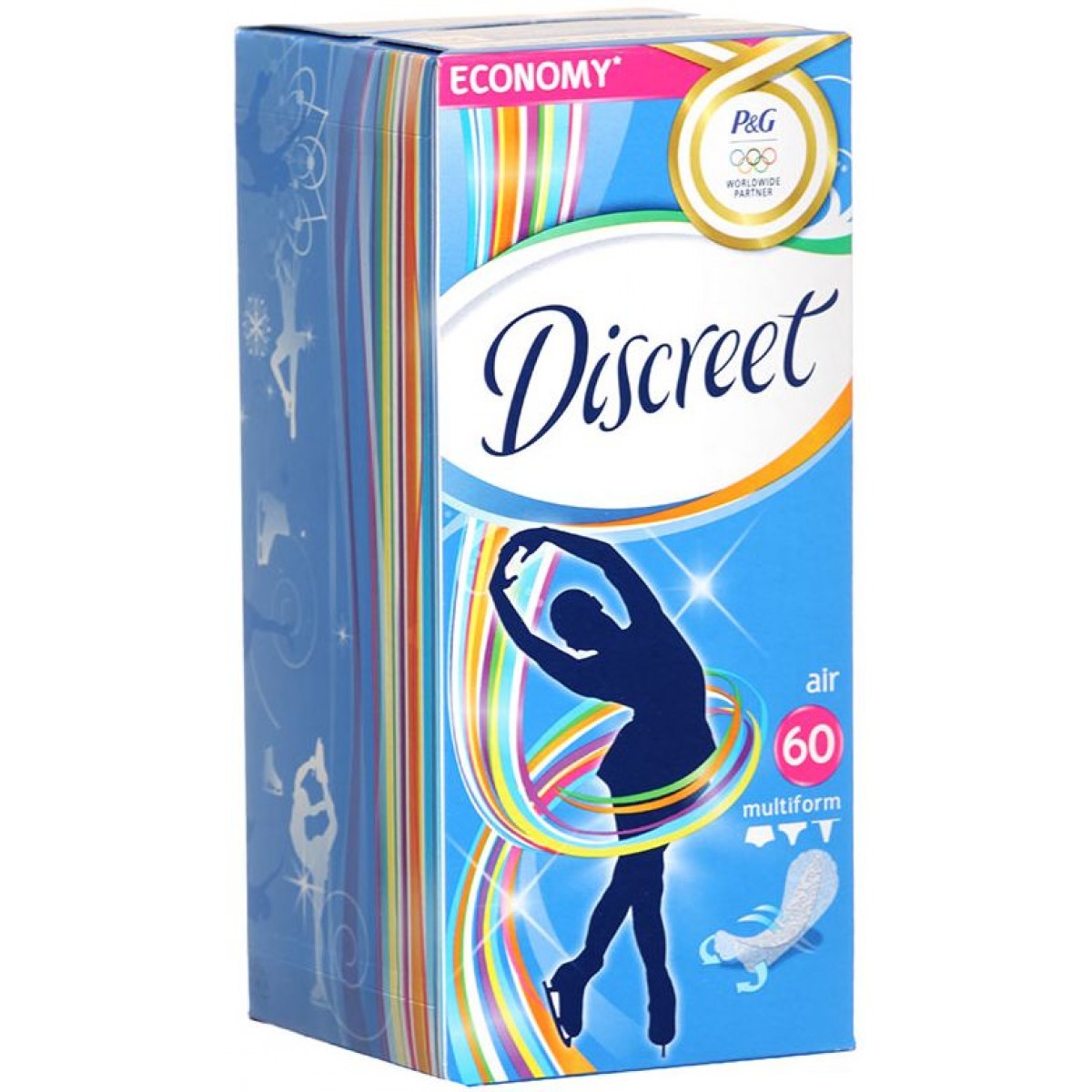 Discreet 60 шт прокладки на кажд.день air multiform trio