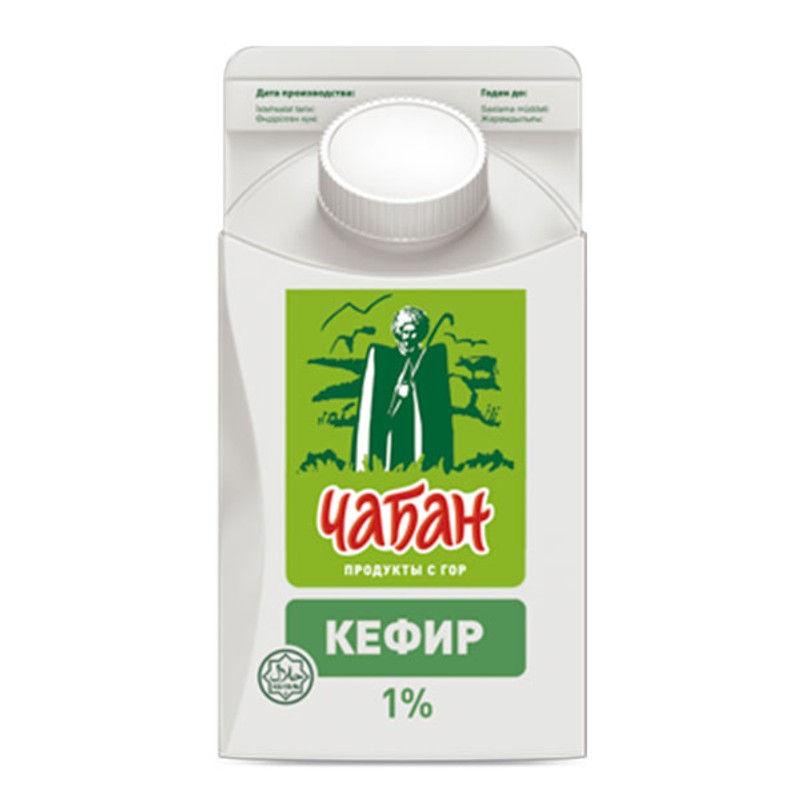 Кефир чабан 1% 450г т/п