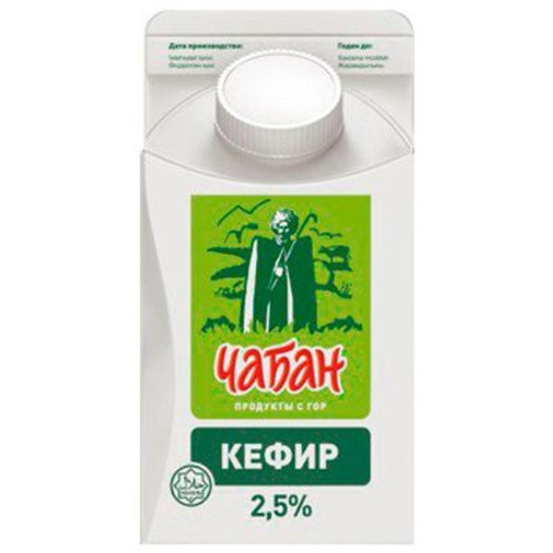 Кефир чабан 2,5% 450г т/п
