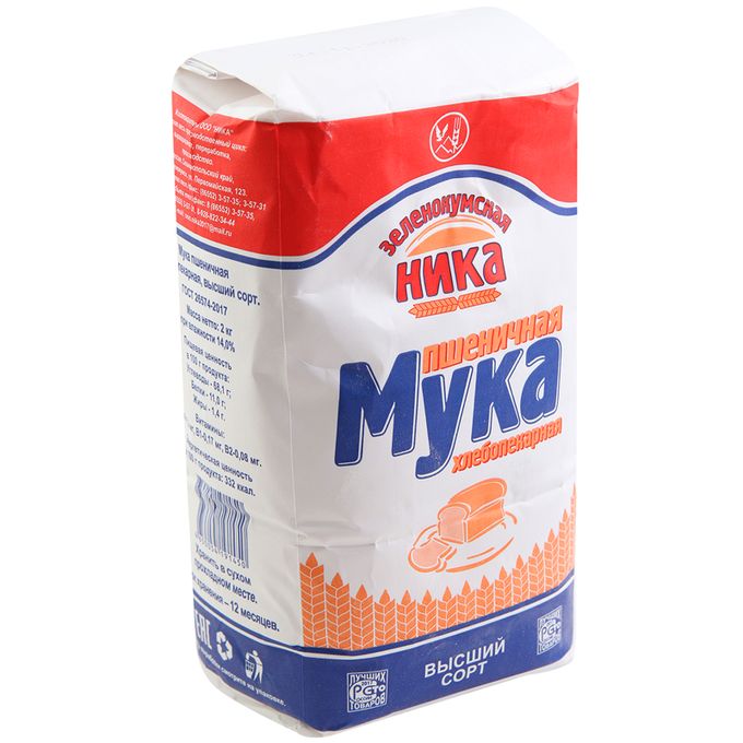 Мука пшеничн ника зеленокумская 2кг