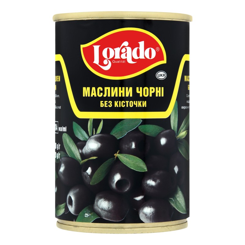 Маслины лорадо черные с/к 314г ж/б