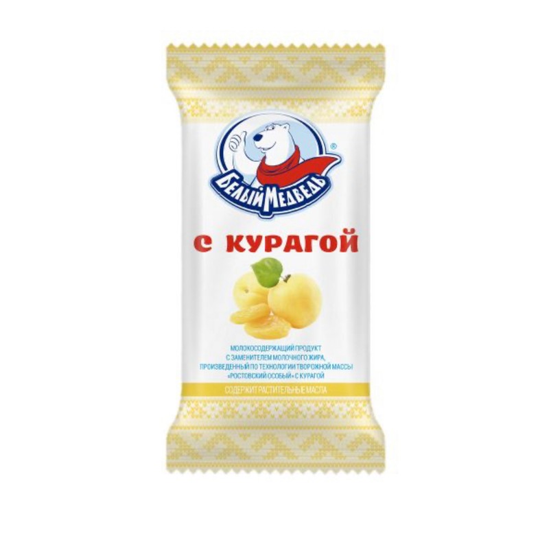 Масса творож белый медведь курага 100г