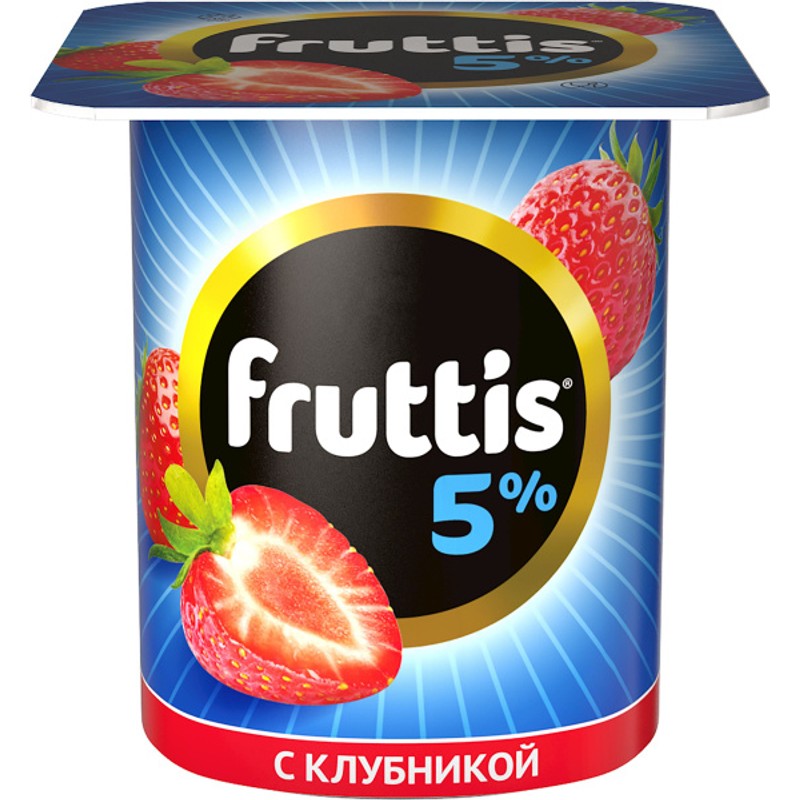 Йогурт фруттис персик /клубника 5% 115 г