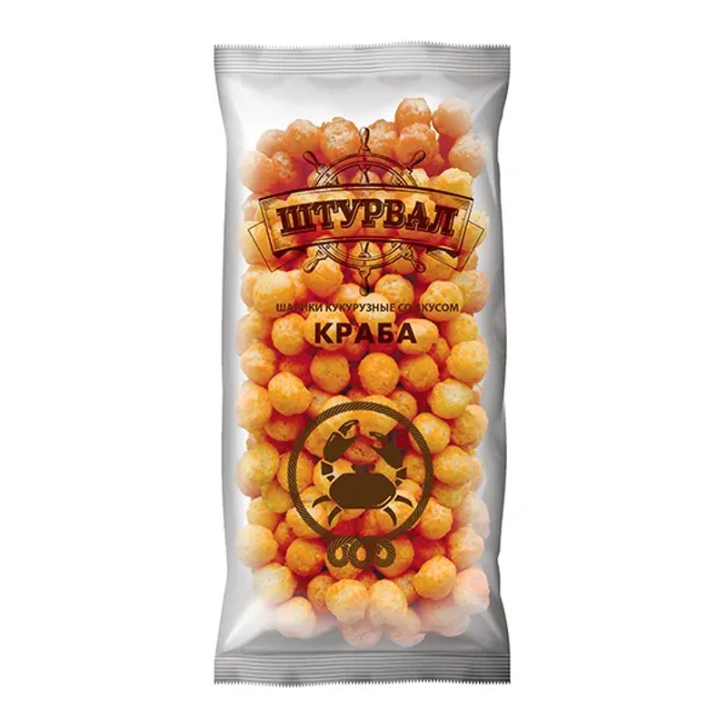 Шарики кукурузные штурвал краб 150г