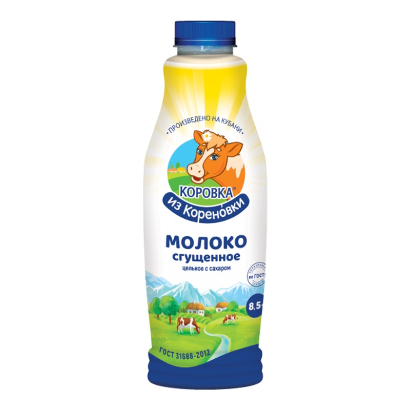 МОЛОКО сгущ с сахаром КОРЕНОВСКОЕ 8,5% ПЭТ 850гр*6шт