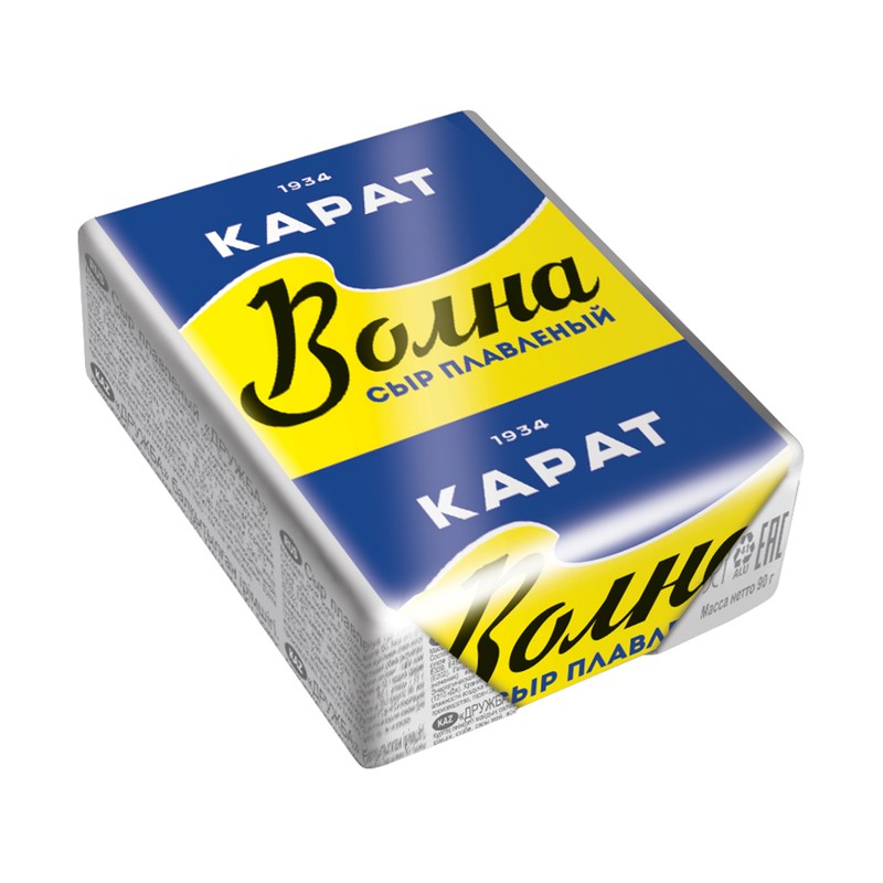 Сыр плавл карат 45% 90г волна