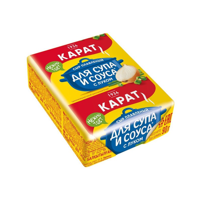 Сыр плавл карат 45% 90г с луком для супа