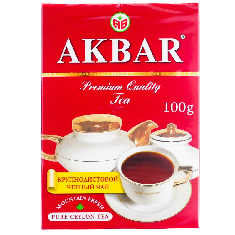 Чай акбар черный 100г красная пачка