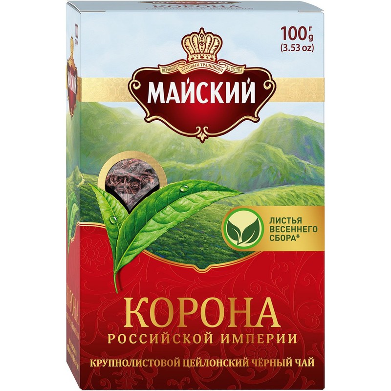 Чай майский черный 100г корона российской империи кр лист
