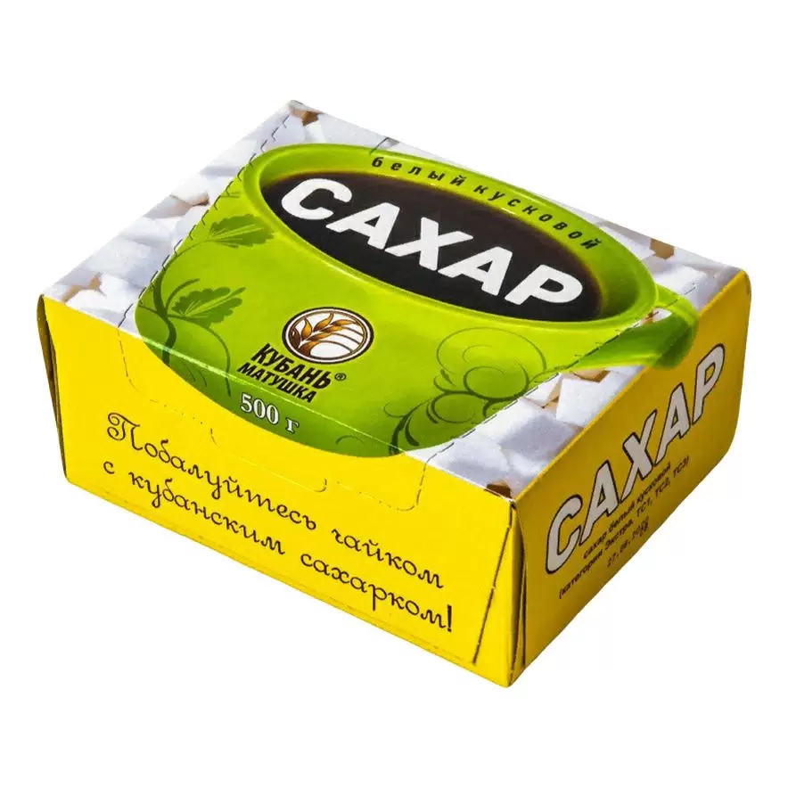Сахар кубань матушка белый кусковой 500г