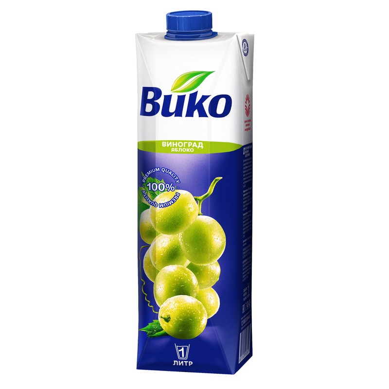 Сок вико виноградно-яблочный 1л 12мес
