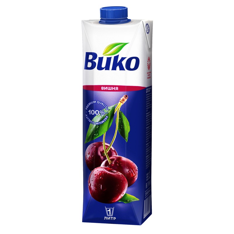Сок вико вишневый 1л 12мес