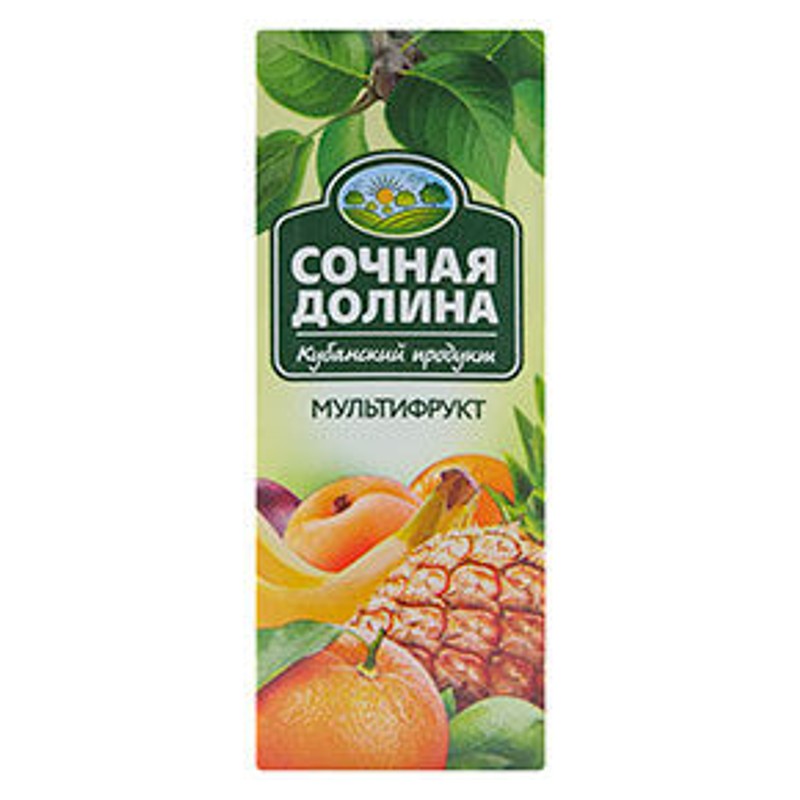 Нектар сочная долина мультифрукт 0,2л