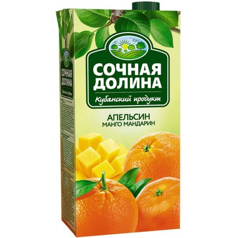 Напиток с/с сочная долина из апельс,манго и мандарин 1,93л
