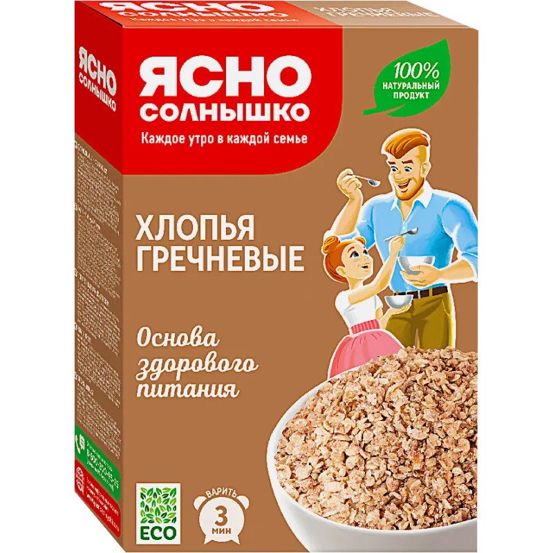 Хлопья ясно солнышко гречн треб вар 375г