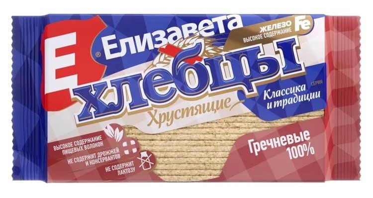 Хлебцы елизавета без глютена гречневые 90г