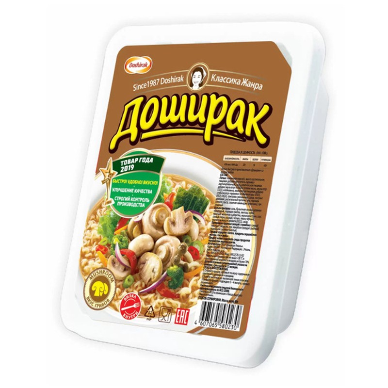 Лапша б/п ДОШИРАК Грибы 90 гр шт