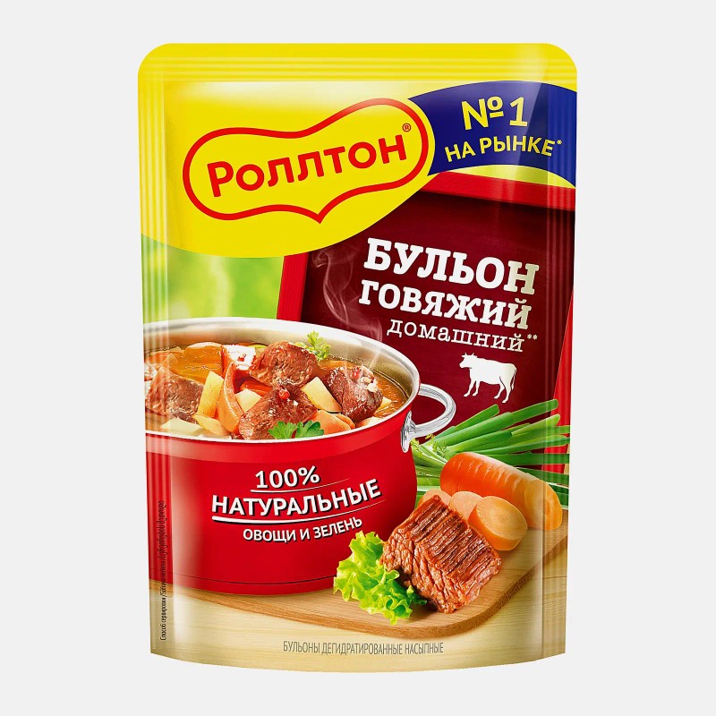 Бульон роллтон 90г м/у говяжий домашний