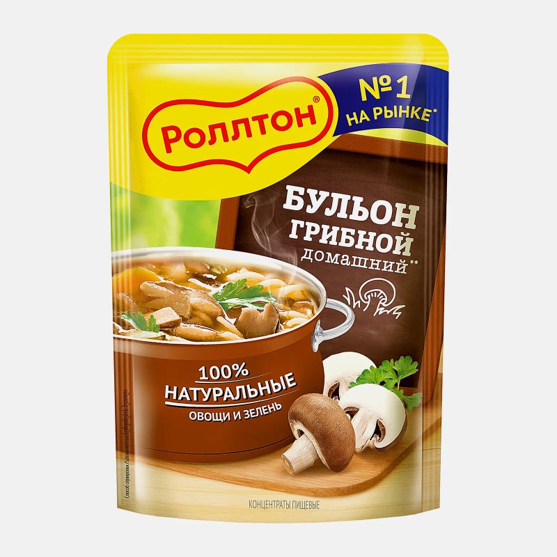 Бульон роллтон 90г м/у грибной домашний
