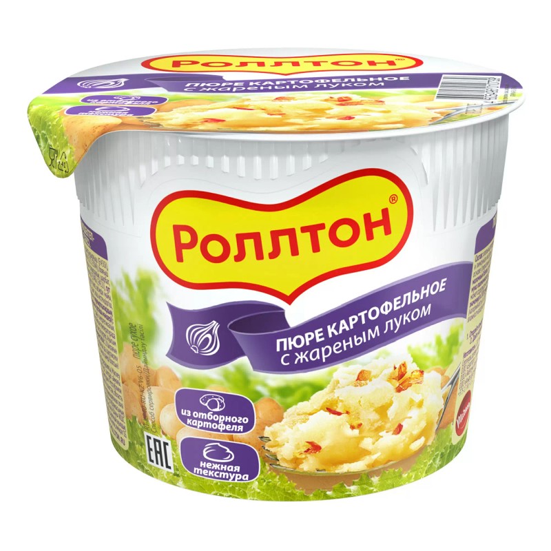Пюре б/п роллтон 40г стакан с жаренным луком