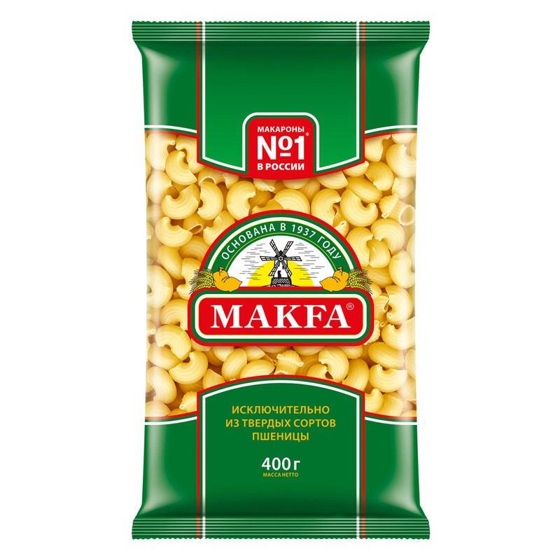 Макаронные изделия макфа улитки 400г
