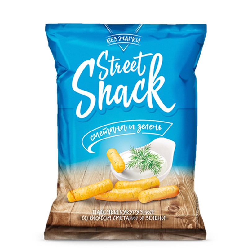Кукурузные палочки street snack со вкусом сметаны и зелени 35г