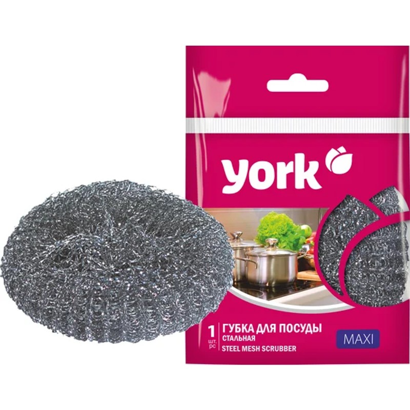 Губка york из нерж стали макси 40 г 003020