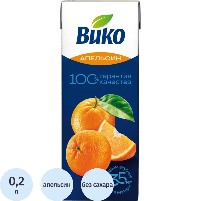 Сок вико персик 0,2л 12мес