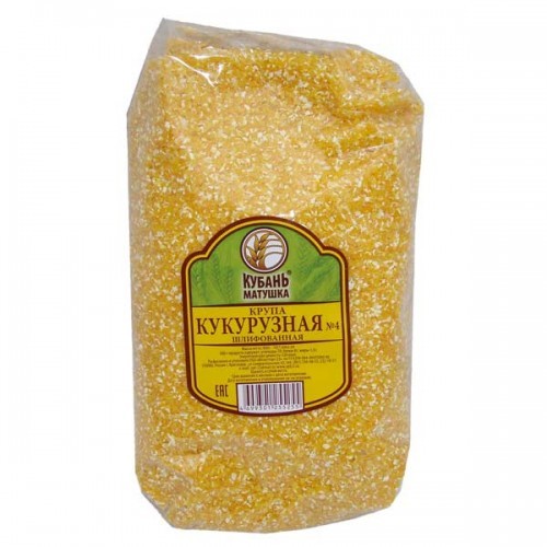 Крупа кукурузная кубань-матушка крупа 800г №4 желтая