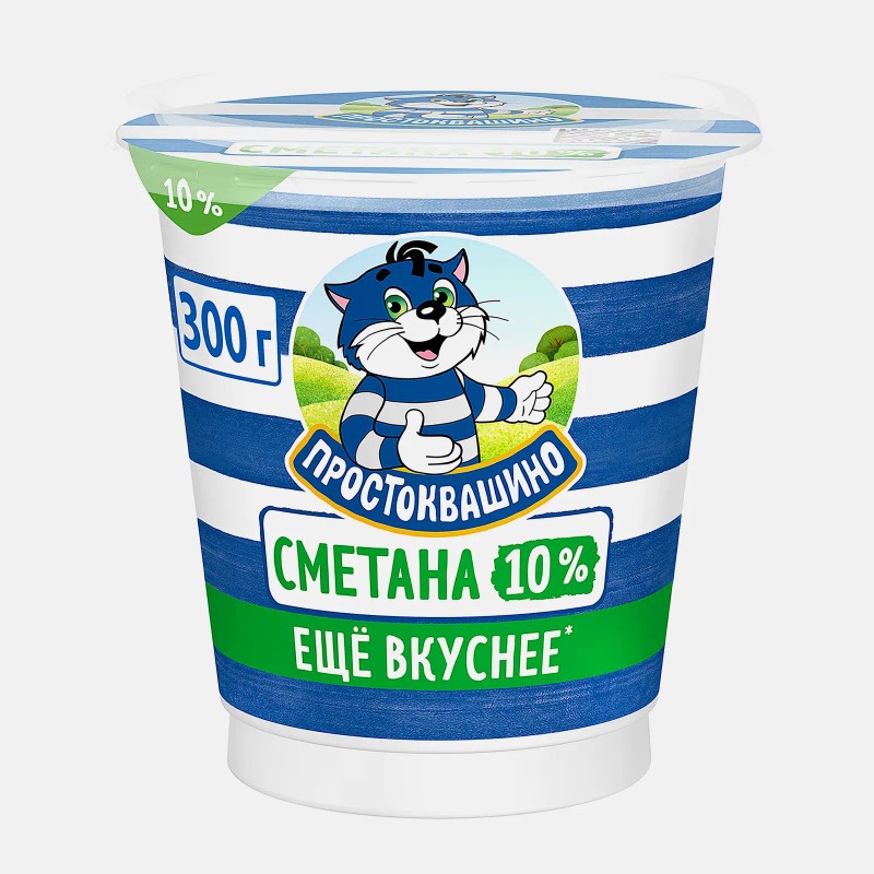 Сметана простоквашино 10% 300г