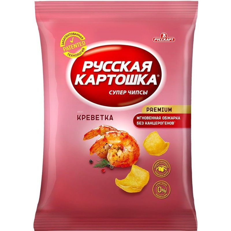 Русская картошка КРЕВЕТКА 80 гр