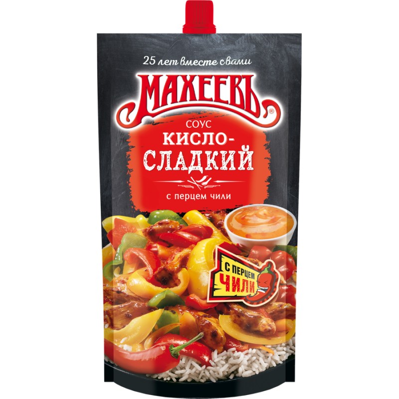 Соус махеевъ 230г кисло-сладкий с перцем чили дой пакак