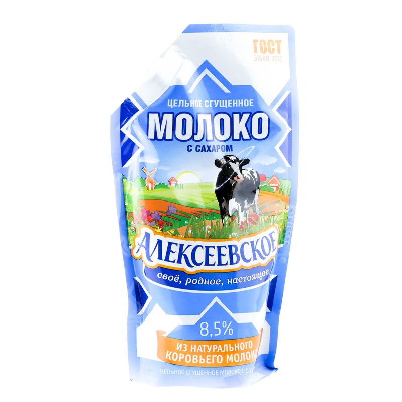 Молоко сгущ алексеевское с сахаром 8,5% 270г д/п