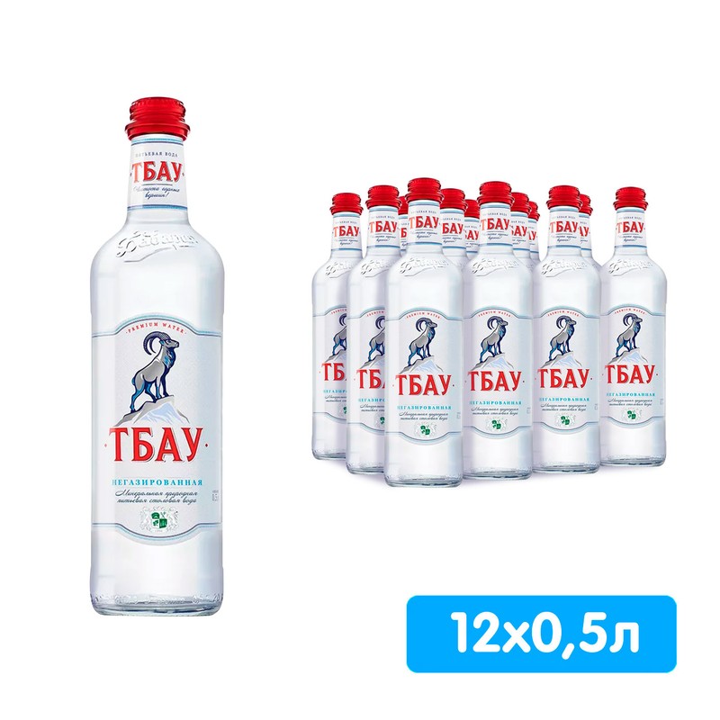 Вода мин тбау 0,5л премиум негаз с/б