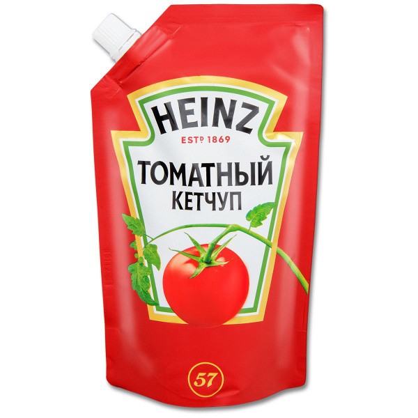 Кетчуп хайнц 320г томатный дой пак