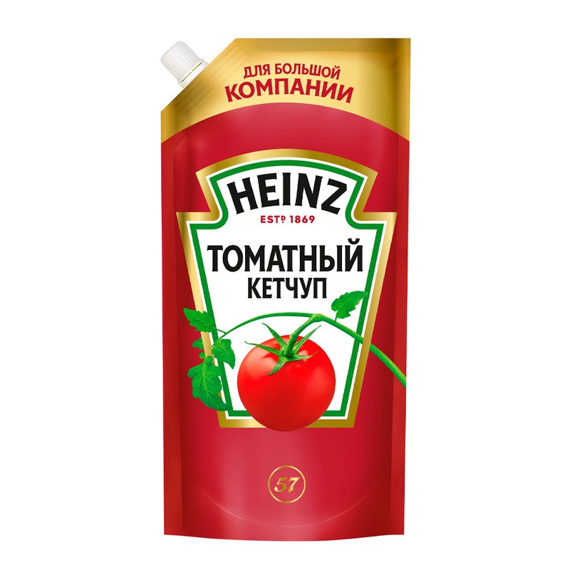 Кетчуп хайнц 550г томатный дой пак
