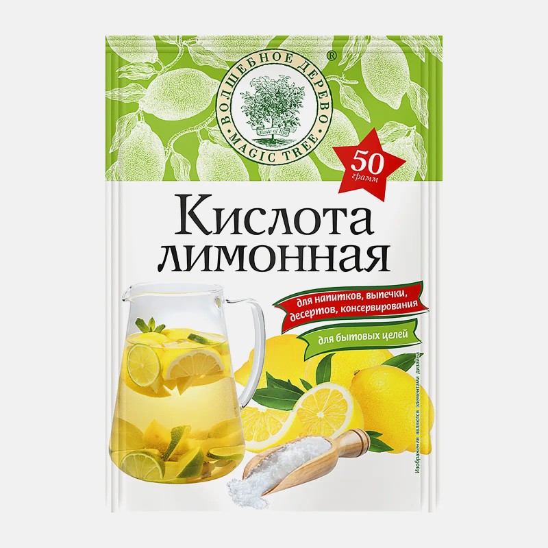 Кислота лимонная 50 гр Волшебное Дерево