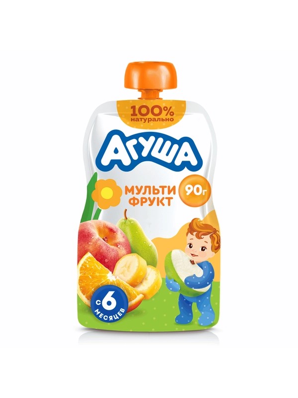 Пюре агуша я сам фруктовое мультифрукт 90г