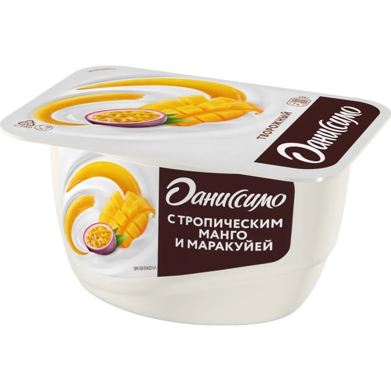 Творожный даниссимо браво тропическим манго маракуйей 130 гр