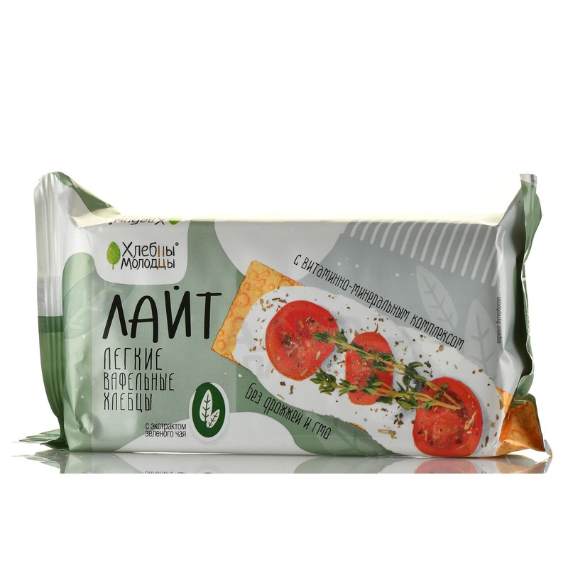 Хлебцы молодцы лайт вафельн с экстрактом зел чая 70г