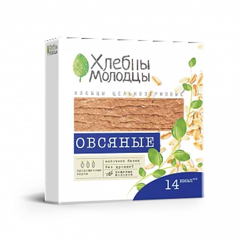 Хлебцы молодцы хруст овсяные с пророщ пшеницей 100г