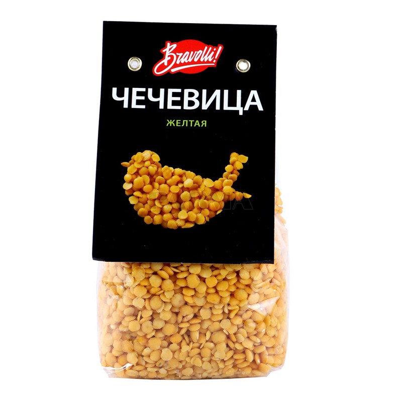 Чечевица желтая браволли 350г
