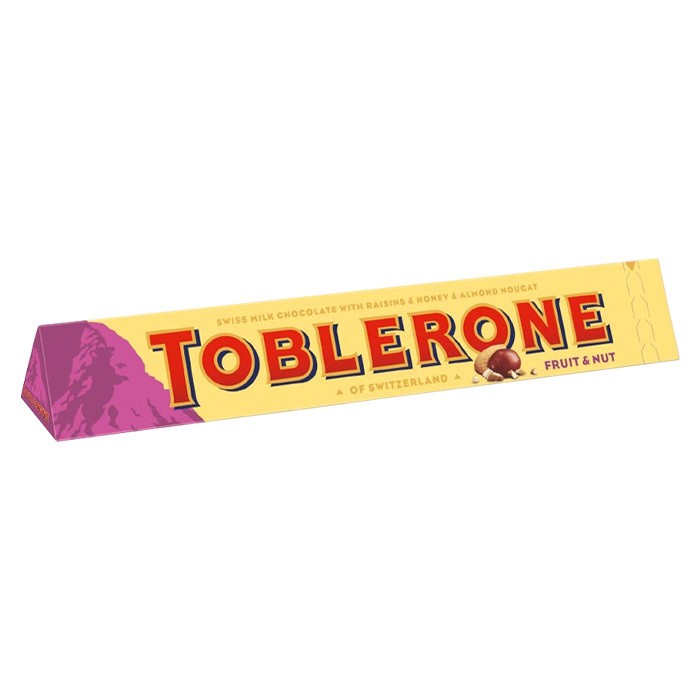Шоколад молочный фрукты и орехи toblerone 100 гр