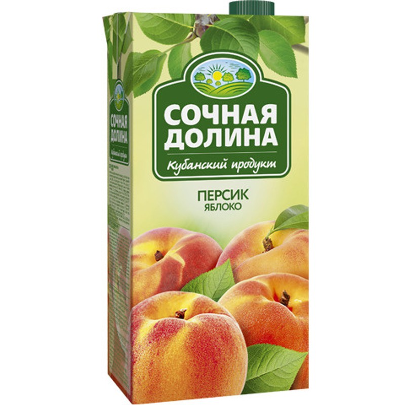 Нектар персиково-яблочный сочная долина 1,93л