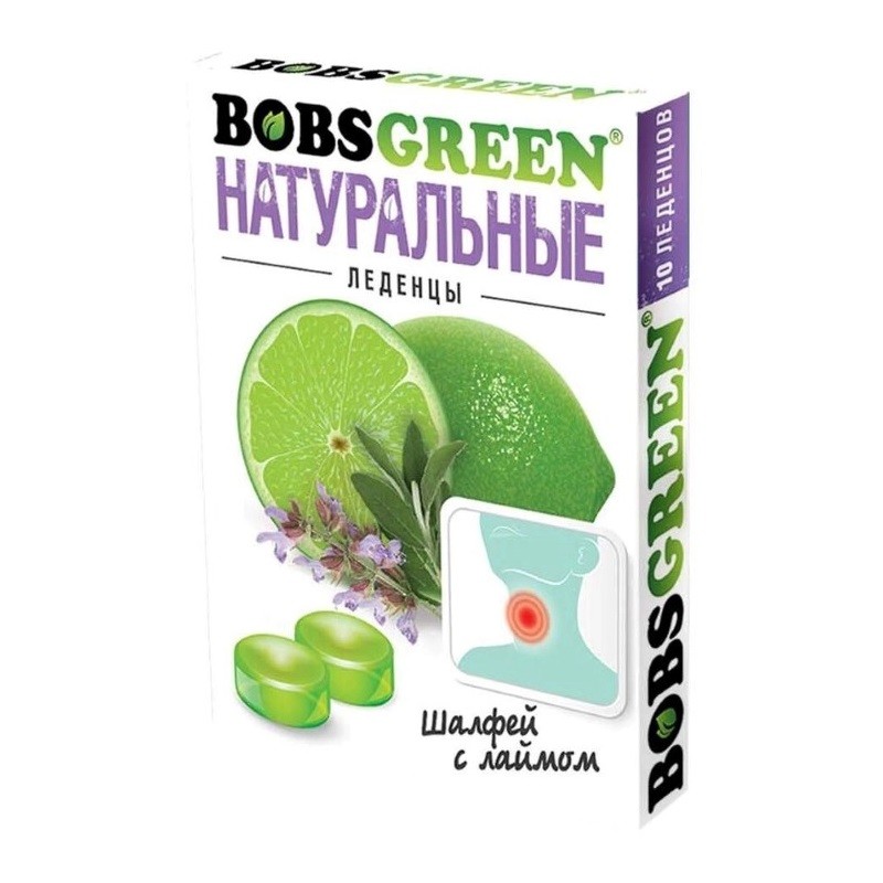 BOBSGREEN леденцы шалфей слаймом 32г 16