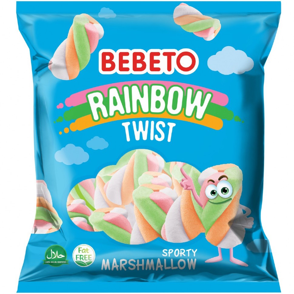 Суфле маршмеллоу бебето rainbow twist 60г