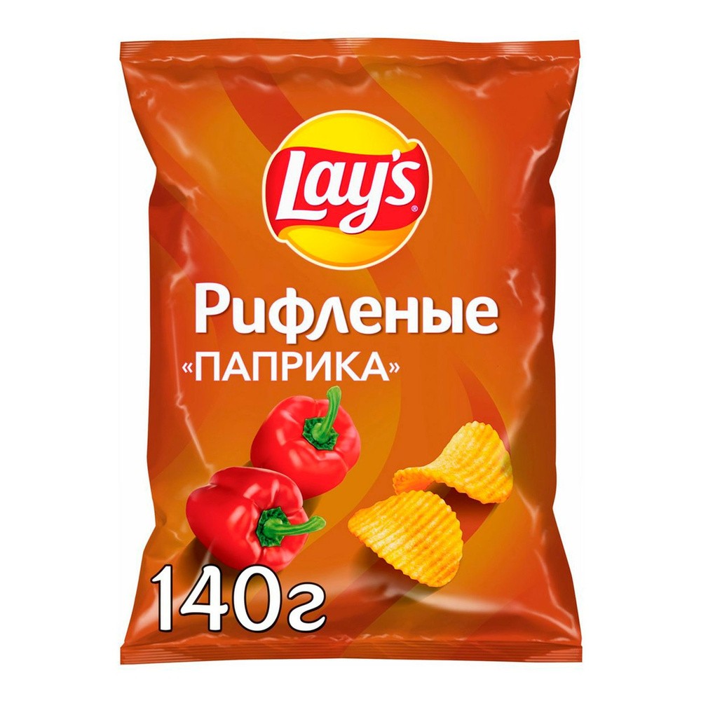 Чипсы лейс 140 г рифлен/паприка